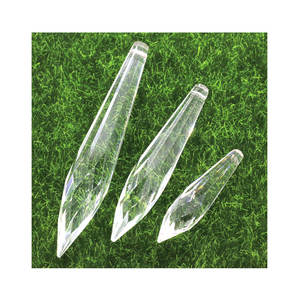 Contas de Prisma de Gelo Transparentes de Alta Qualidade em Vários Tamanhos para Pendurar, Peças de Lustre de Vidro, Pingentes - Product Image 1
