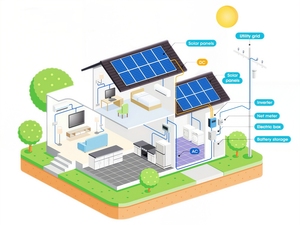 Sistema Híbrido de Energía Solar Fuera de la Red KEVOLT de 5kW 10kW 15kW 20kW, Sistema de Almacenamiento de Energía Solar para el Hogar NSTLV-16K KEVOLT - Product Image 1