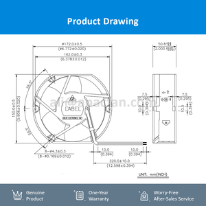Ventilateur de convertisseur de fréquence électrique à double roulement à billes Delta FFB1524UHG 24V DC ultra-haute vitesse et haute puissance pour dissipation thermique du contrôleur - Product Image 5