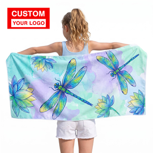 Toalhas Leves e Macias Personalizadas com Impressão, Toalhas de Praia de Microfibra de Secagem Rápida para Verão - Product Image 1