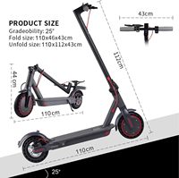 Dropshipping Ücretsiz Örnek 350W E-Scooter Yetişkinler İçin 36V 10.4AH 8.5 İnç Lastikli Katlanabilir Elektrikli Scooter 30km/s İki Tekerlekli APP Uyumlu