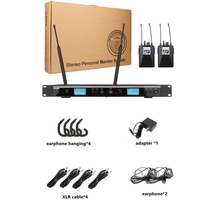 Moniteurs intra-auriculaires sans fil professionnels PSM600-Double canal, UHF pour la surveillance des performances scéniques et en studio