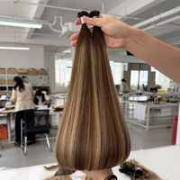 Extensions de cheveux Remy pré-collées en gros, pointes en K, double épaisseur, kératine plate, trame vierge, extension de cheveux à kératine