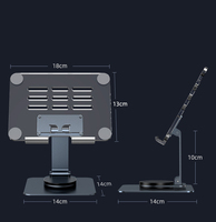Support de tablette rotatif en métal, support de téléphone réglable pour iPad /Galaxy Tab A9