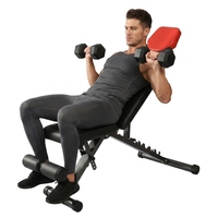 Banc de fitness inclinable et pliable avec 8+4 positions réglables, banc d'entraînement rembourré épais pour équipement de gym