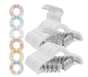 Trendy Children's Clothes Hanger 6-Pocket Non-Slip <b>Velvet</b> <b>Fabric</b> Dividers Clips Multifunctional for Wardrobes Bedrooms Kids - Product Image 5