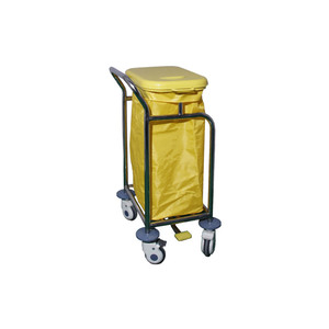 BT-SLT009A giá rẻ bệnh viện thép không gỉ di động cản trở giặt giỏ hàng khách sạn Linen xe đẩy với Oxford túi bánh xe cap giá - Product Image 1