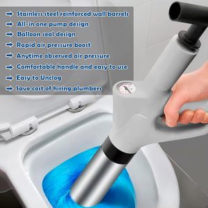 Dụng cụ thông tắc bồn cầu, dụng cụ làm sạch cống, dụng cụ thông tắc cống bồn cầu, dụng cụ thông tắc ống nước, dụng cụ làm sạch bằng khí nén áp suất cao - Product Image 5