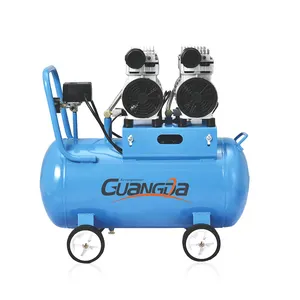 Guangda 1.5KW 2HP 50 l sprey boya yağ az yağsız pistonlu hava kompresörü