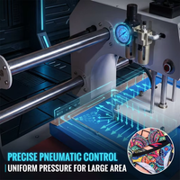 Presse à transfert thermique pneumatique double station 60x80cm, machine de sublimation à double plateau
