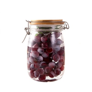 Tarros herméticos <span class=keywords><strong>de</strong></span> cocina <span class=keywords><strong>de</strong></span> alto borosilicato con tapas <span class=keywords><strong>de</strong></span> bambú, frascos <span class=keywords><strong>de</strong></span> almacenamiento <span class=keywords><strong>de</strong></span> <span class=keywords><strong>vidrio</strong></span> - Product Image 1