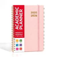 Carnet d'Année Académique Personnalisé à Spirale, Planificateur Étudiant, Papier 100 GSM, Poche Intérieure, Journal Scolaire et de Bureau