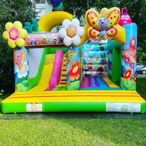 Castillo inflable comercial con tobogán para niños, castillo hinchable con diseño de insectos. - Product Image 2