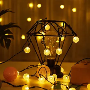 Christmas Decoration LED Light Small Round Ball Lamp LED Solar Camping String Lights Garden Colorful Mini Lamps Water Drop Light