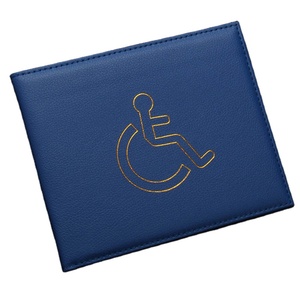 Portatarjetas de desactivación de Gran Bretaña personalizado para tarjetero de cuero PU con dispositivo de tiempo, cubierta protectora de cartel de permiso de estacionamiento del Reino Unido - Product Image 2