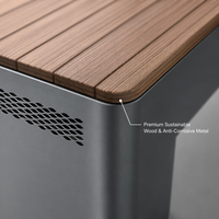 Station de recharge solaire lisible en plein soleil, table en acier durable avec routeur 4G 5G et batterie de secours pour station de transit avancée