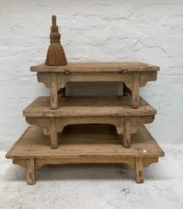 Bàn Cà Phê Kiểu Bắc Âu Cổ Xưa Tái Chế Bằng Gỗ Nguyên Khối Khung Gỗ Dongbei Cũ - Product Image 2