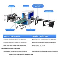 Machine de positionnement visuel entièrement automatique pour boîtes avec couvercle et plateau, dotée d'une fonction de collage de boîtes