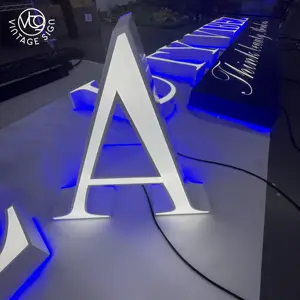 Canal Frontlit Store Led Lettre Signe 3d Alphabets Lettres Logo Signes 3d Publicité Led Frontlit Channel Sign