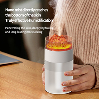 Hxtc88 Jellyfish Mist Pulvérisateur Atomiseur Coloré LED Huile Essentielle Aroma Diffuseur Portable Mini USB Air Volcano Flamme Humidificateur