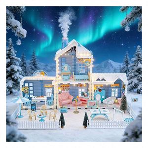 Casa de Juegos de Plástico para Contar Historias, Villa, Mansión, Juguete con Tobogán, Elevador, Muebles, Set de Juguetes, Regalo Creativo para Niños y Niñas - Product Image 2