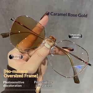 Gafas Ópticas Poligonales Metálicas Doradas GFORCE 2026, Disponibles en Stock, con Protección Contra Luz Azul, Unisex - Product Image 4