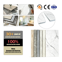 Carrelage mural SPC effet céramique brillant avec revêtement UV, prix de gros, pour cuisine et salle de bain