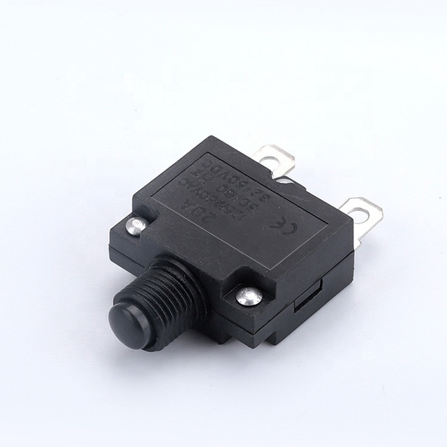 Black Miniature Small IB-2 Thermal Bakelite Motor Protection Relay Manual Reset 2Pin 20A Overload Protector