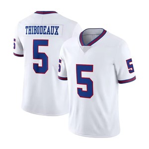 Maillots de football américain en gros : Nouveaux maillots de sport brodés et gaufrés des équipes de New York 1, Nabers 56, Taylor 5, Thibodeaux - Product Image 5