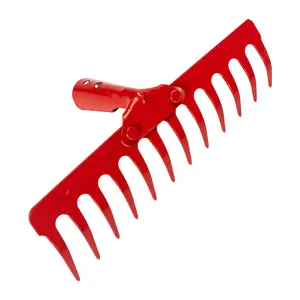 Niedriger Preis Ripper Tool Rake Edelstahl Rot 12-Zahn Leaf Rake