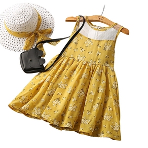 Muestra Gratuita de Ropa Infantil de Boutique, Vestido de Verano con Flores Negras para Niña, de un Fabricante de Ropa - Product Image 1