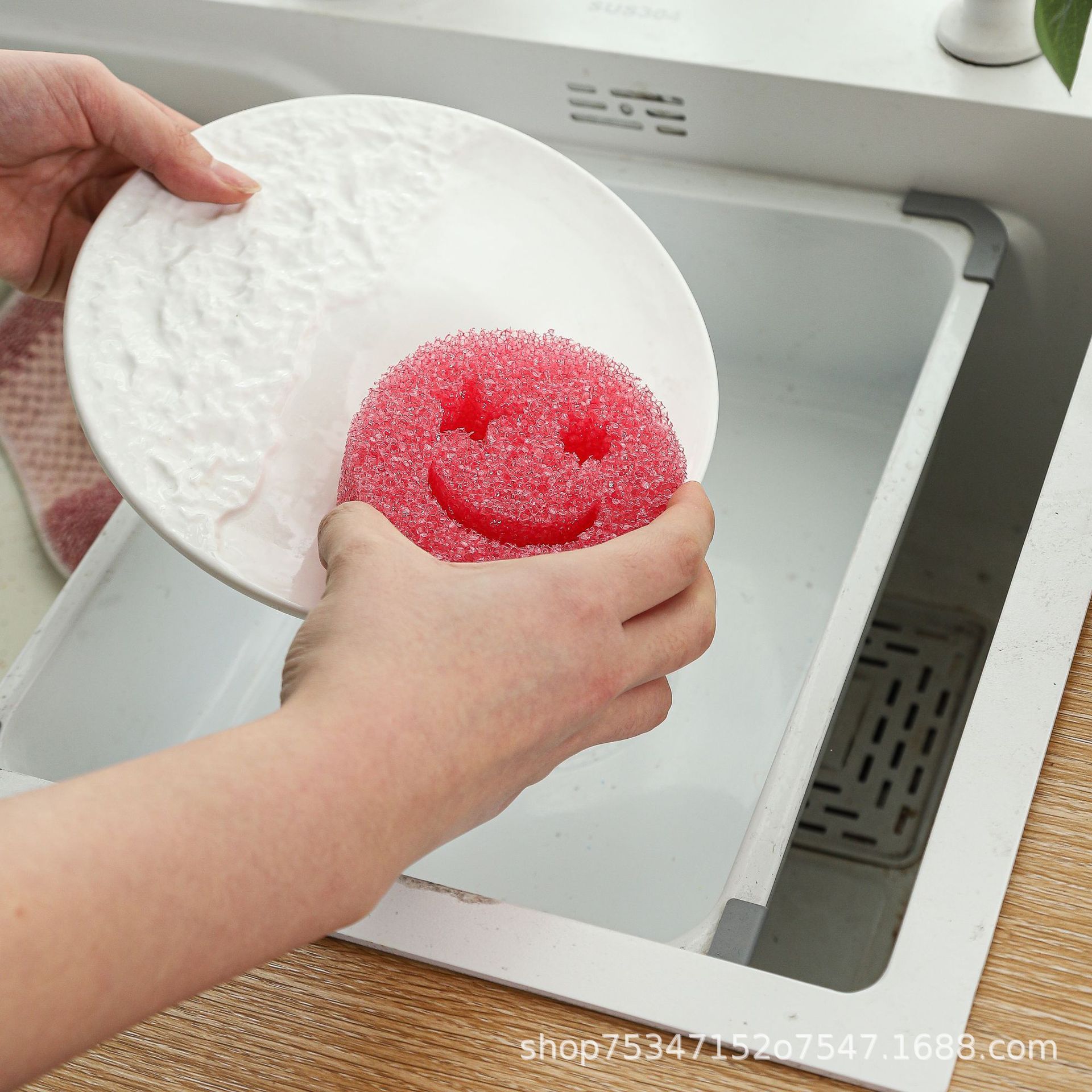 Design de visage souriant [9,8*9,8*3,9 cm] Couleur aléatoire