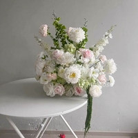Bouquet de mariage et centre de table en fleurs artificielles en soie réalistes pour événements de rentrée scolaire (vente en gros)