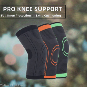 ปลอกรัดเข่าแบบมืออาชีพ ผ้าไนลอนและผ้าฝ้ายหนา ระบายอากาศได้ดี ป้องกันได้อย่างยืดหยุ่น เหมาะสำหรับทุกเพศ - Product Image 2