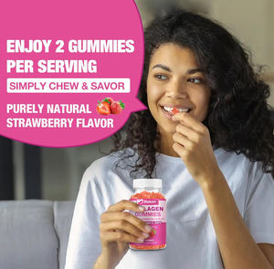 OEM自社ブランド2000mgコラーゲンガムヘアスキンと爪ビオチン入り,ビタミンC & 亜鉛女性 & 男性用工場供給 - Product Image 5