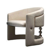 Fauteuil traîneau rembourré en velours de style français fauteuil de canapé occasionnel moderne de luxe fauteuils en acrylique salon pour appartement