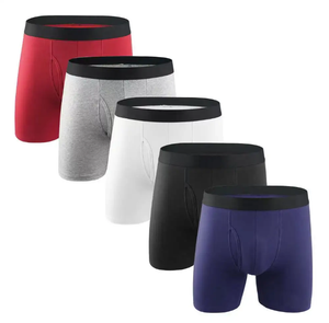 Comodi Boxer da Uomo OEM ODM con Logo Personalizzato, <span class=keywords><strong>Slip</strong></span> Classici in Cotone Elasticizzato, Boxer <span class=keywords><strong>Aperti</strong></span> - Product Image 2