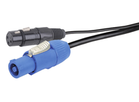 Câble d'extension d'alimentation combiné 3m 3C X2.5mm Powercon Plus 3 broches DMX Nema pour éclairage/projecteurs/effets