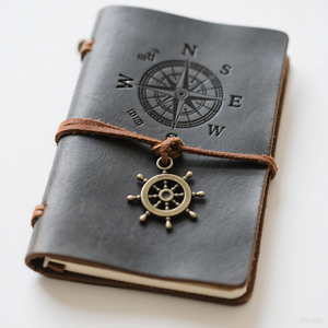 Da Nhật ký cổ điển biển xoắn ốc trống dây Nhật ký cổ điển dập nổi notepad phác thảo cuốn sách du lịch viết nhật ký - Product Image 2