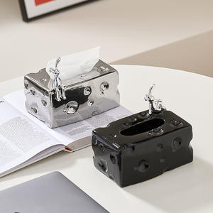 กล่องกระดาษเช็ดปากเซรามิกสุดสร้างสรรค์ดีไซน์ศิลปะน่ารักทันสมัยสำหรับสำนักงานและบ้านในครัว - Product Image 5