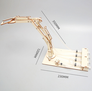 Bras robotique <span class=keywords><strong>hydraulique</strong></span> en bois pour l'invention scientifique et technologique, <span class=keywords><strong>jouet</strong></span> d'expérimentation scientifique DIY pour les élèves du collège, unisexe, pratique - Product Image 5