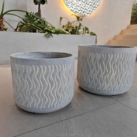 Vente du fabricant 2024 Nouvelle mode Grandes décorations d'intérieur et de jardin Pots de fleurs en ciment faits à la main Écologiques Exposition au sol