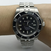 Montre de plongée automatique pour homme SEILOCE avec verre saphir, boîtier de 40 mm, lunette en céramique, étanche, mouvement NH35