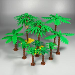 Bloques de Construcción de Partículas Pequeñas, Planta de Palma, Palmera de Coco, Árbol de Navidad, <span class=keywords><strong>Isla</strong></span> Tropical, Playa - Product Image 2