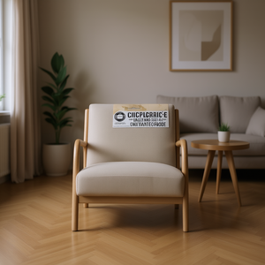 Poltrona Moderna da Soggiorno con Struttura in Legno, Cuscino e Imbottitura in Schiuma, Arredamento per la Casa - Product Image 2