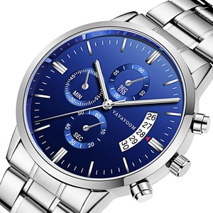 Montre chronographe à quartz pour homme, cadran bleu, bracelet en acier inoxydable, multifonction, lumineuse, étanche, montre sport au poignet - Product Image 6