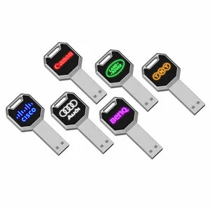 Ổ USB USB 64Gb Đèn LED Ổ USB 4GB 8 GB Thẻ Nhớ Flash 32Gb Ổ Đĩa Bút Chống Nước 128 Gb Ổ USB Flash 16GB Cle 2.0