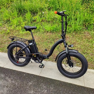 中国工厂批发铝合金电动自行车250W/500W/1000W电机20英寸宽胎折叠电动自行车避震叉碟刹 - Product Image 2
