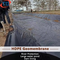 Геомембрана из ПНД для защиты рек, 0.25мм, 0.35мм, 1мм, 2мм, химически стойкая, устойчивая к проколам, для полигонов ТБО