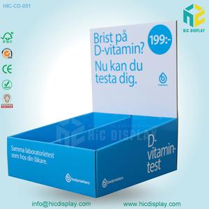 Cmyk bán buôn hộp hiển thị các tông với Móc giấy sóng truy cập PDQ hộp hiển thị cho siêu thị - Product Image 2